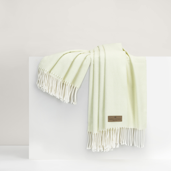 Icy Lime Italian Herringbone Throw | Italian Herringbone