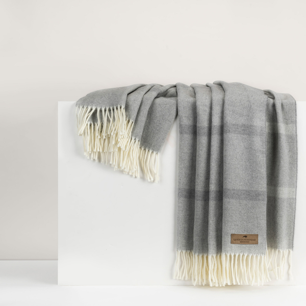 Pebble Montauk Stripe Herringbone Throw | Montauk Stripe Herringbone