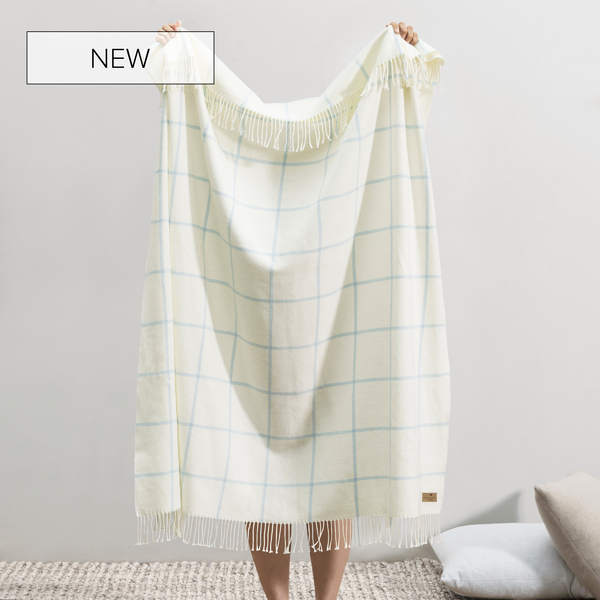 Baby Blue Lexington Plaid Throw | Lexington Plaid