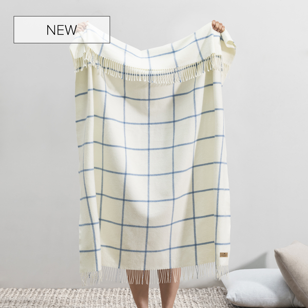 Blue Denim Lexington Plaid Throw | Lexington Plaid