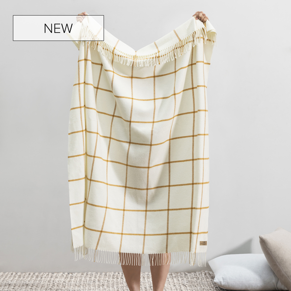 Ochre Lexington Plaid Throw | Lexington Plaid