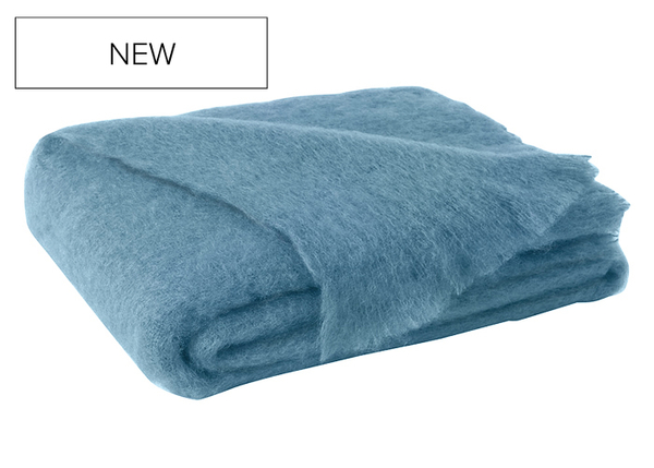 Denim Mohair Throw | New Zealand Mohair