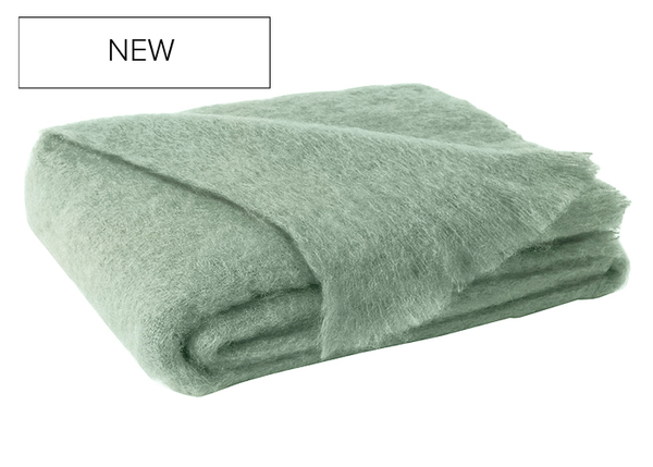 Sage Mohair Throw | New Zealand Mohair