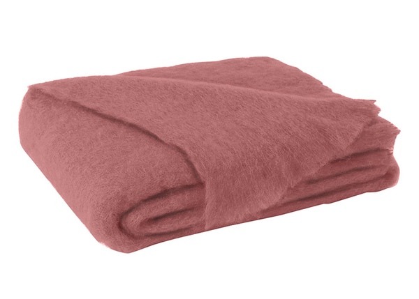 Tearose Brushed Mohair Throw | New Zealand Mohair