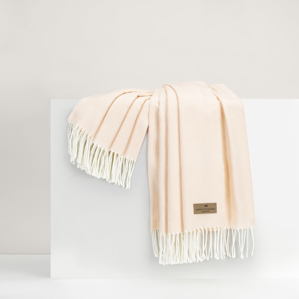 Pink Salt Italian Herringbone Throw | Italian Herringbone