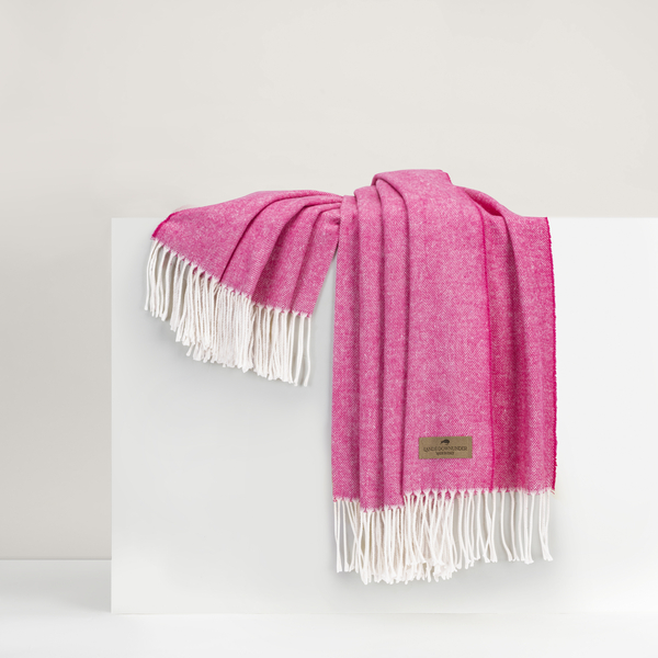 Wild Orchid Italian Herringbone Throw | Italian Herringbone