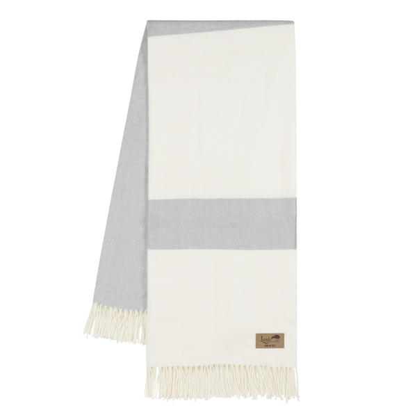 Light Gray Sydney Herringbone Stripe Throw | Sydney Herringbone Stripe