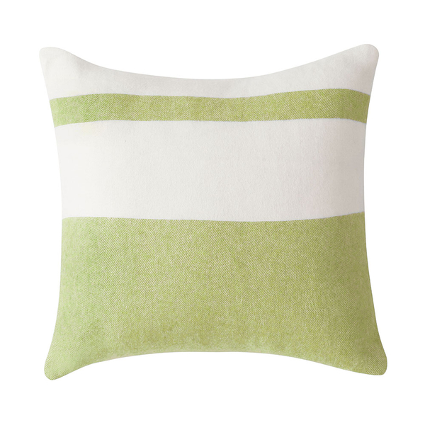 Lemongrass Sydney Herringbone Stripe Pillow | Sydney Herringbone Stripe Italian Pillows