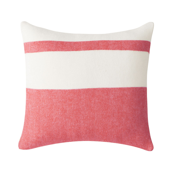 Coral Sydney Herringbone Stripe Pillow | Sydney Herringbone Stripe Italian Pillows