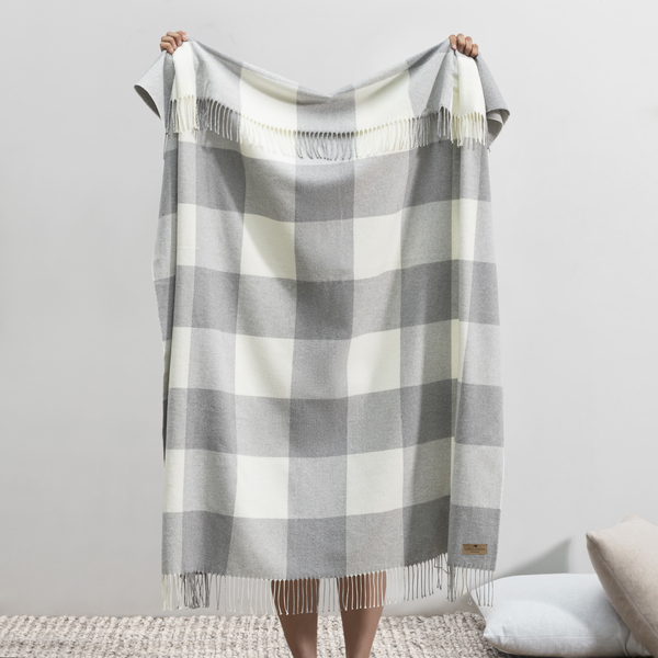 Light Gray Buffalo Check Throw | Buffalo Check