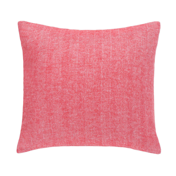 Coral Herringbone Pillow | Solid Herringbone Italian Pillows