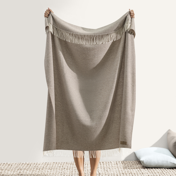 Taupe Juno Cashmere Throw | Juno Cashmere