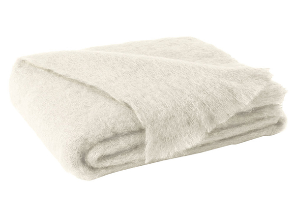 Cream Brushed Mohair Throw | New Zealand Mohair