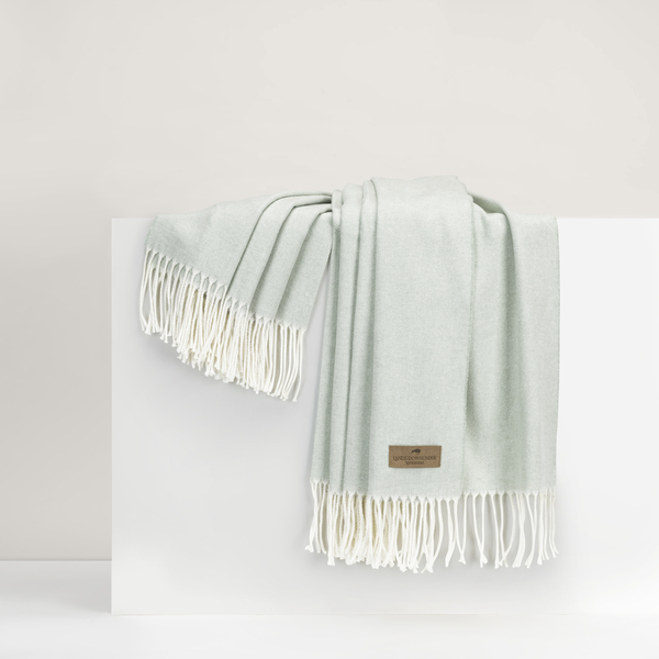 Seaglass Italian Herringbone Throw | Italian Herringbone