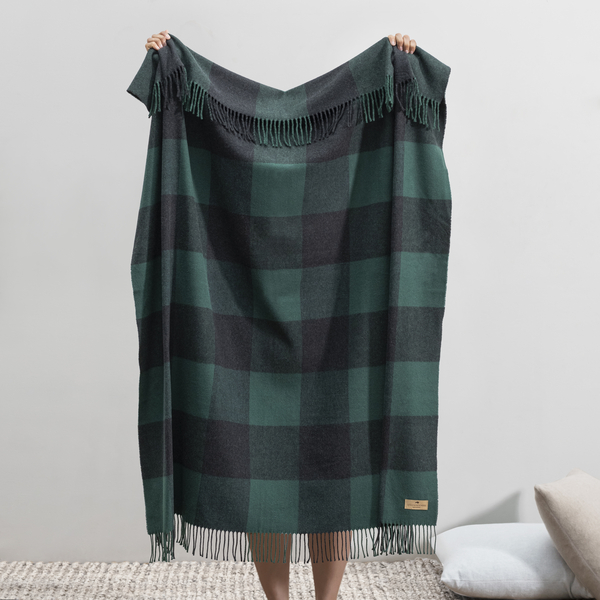 Pine and Graphite Buffalo Check Throw | Buffalo Check