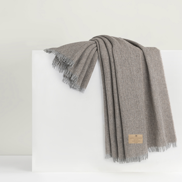 Taupe Italian Luna Cashmere Throw | Luna Cashmere