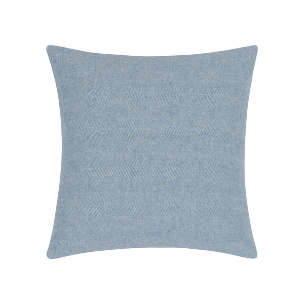 Blue Denim Zip Solid Herringbone Pillow | Zip Solid Herringbone Pillow