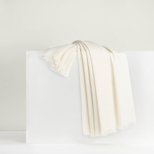 Image Ecru Italian Luna Cashmere Throw