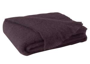 Image Mulberry Brushed Mohair Throw