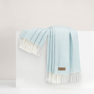 Image Baby Blue Italian Herringbone Throw