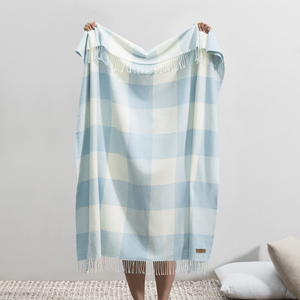 Image Baby Blue Buffalo Check Throw