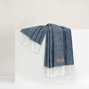 Image Navy Italian Herringbone Throw