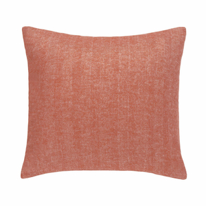 Image Spicy Orange Solid Herringbone Pillow