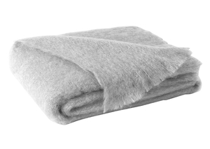 Image Silver Brushed Mohair Throw