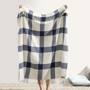 Image Navy Wellington Plaid Throw